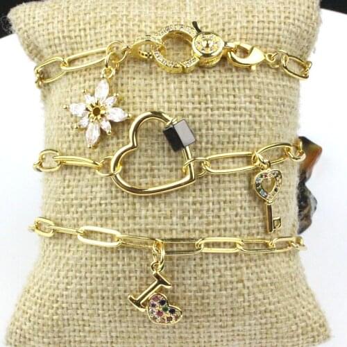 10pcs/lot New design colorful cz bracelet,plated cubic zircon component,popular bracelet cheap wholesale