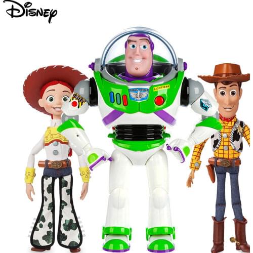 Disney Pixar Toy Story 4 Sheriff Woody Actionable Puppet Sounding Buzz Lightyear Model Toys Limited Series Childrens Christmas