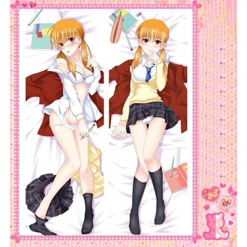 Japanese Anime Cartoon Tonari no kaibutsu-kun Double sided hugging Pillow Case Pillow Cover Pillowcase Peach Skin 2 Way 71052