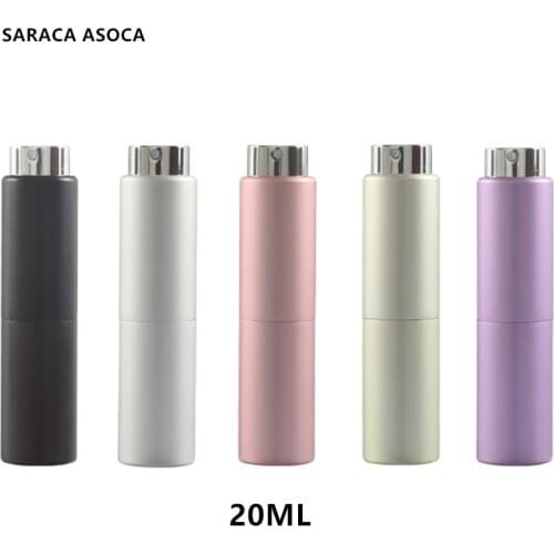 20ml Metal Shell Cosmetic Refillable Empty Bottles 30pcs/lot Rotatable Spray Glass Perfume Bottle