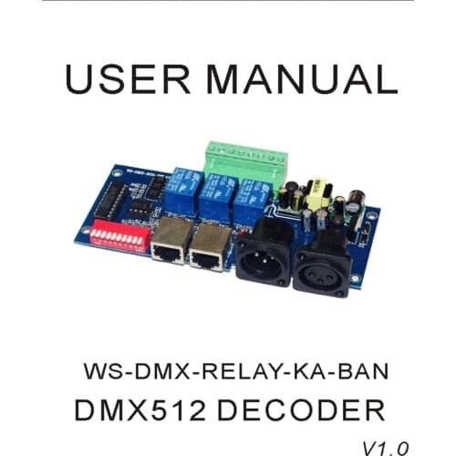 WS-DMX-RELAY-3CH-KA-BAN 5A*3CH Controller DMX512 Relays Decoder AC110-220V input For Led Strip Light led Lamp