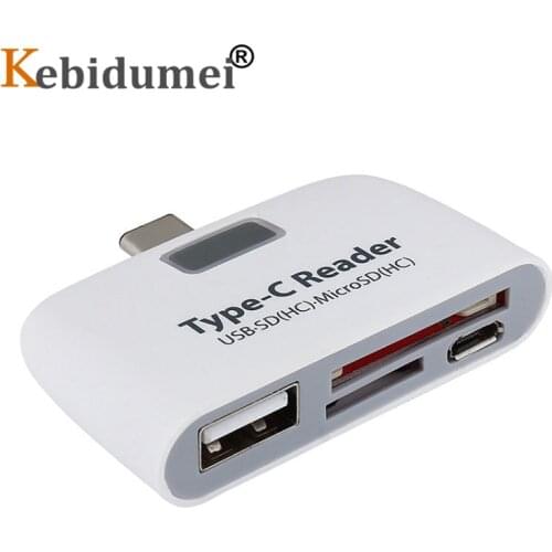 Kebidu 3 in1 USB 3.1 Type C TF OTG Card reader Flash memory card micro sd adapter for iphones For laptop accessories