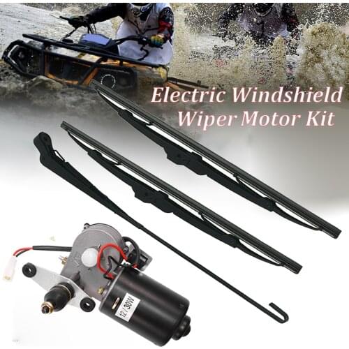 UTV Electric Windshield Wiper Motor Kit for Polaris Ranger RZR 900 Can Am Honda