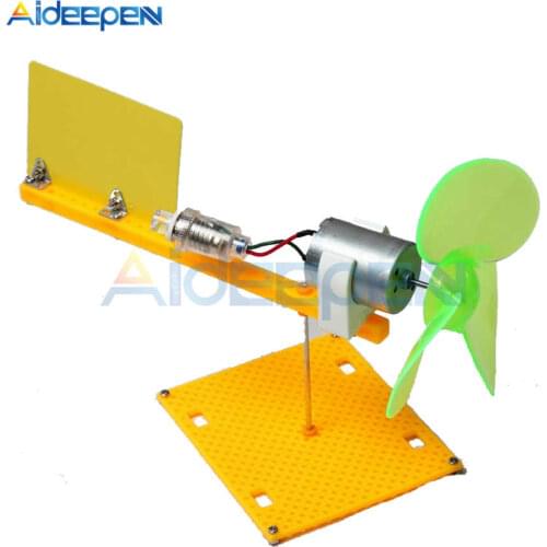 Micro Wind Turbines Generator Kit Small DC Motor Blades With Holder DIY Project Kit DC 0.1V-18V 0.01-0.3A 200-6000 rev/Min