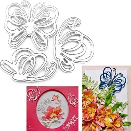 Butterfly Flower Metal Cutting Dies Embossing Mold Butterflies Craft Knife Mould DIY Scrapbook Album Paper Card Die Cut Stencil