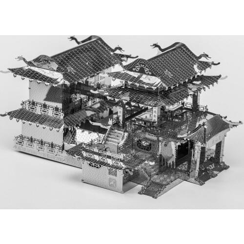MMZ MODEL 3D Metal Puzzle Chinese Juxianlou Inn Assembly Metal Model kit DIY 3D Laser Cut Model Toys Gift for Adult