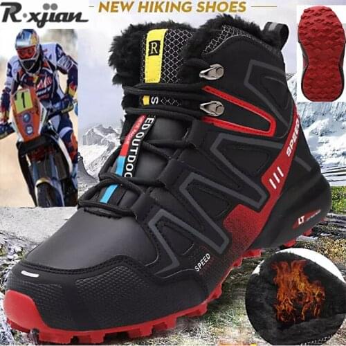 R.XJIAN brand 2020 mens hiking shoes waterproof shoes hiking fishing shoes outdoor hiking shoes mens non-lock motorcycle shoes