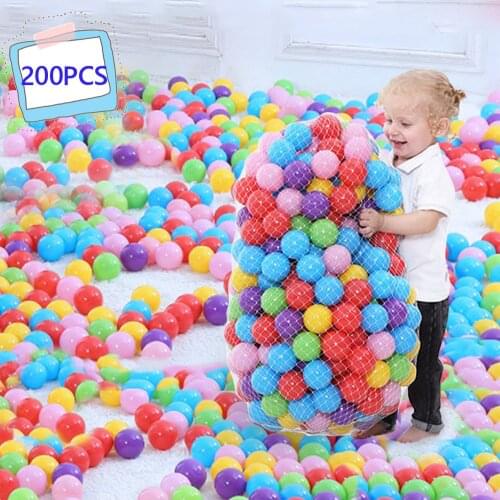 200 pcs/lot Eco-Friendly Colorful Ball Soft Plastic Ocean Ball Funny Baby Kid Swim Pit Toy Water Pool Ocean Wave Ball Dia 5.5cm