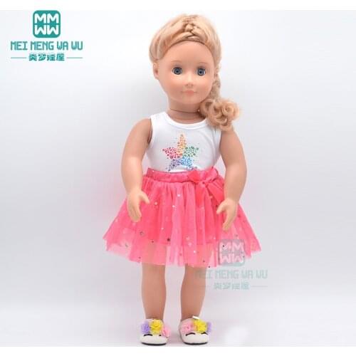15 Style doll Clothes for 43cm new born doll accessories T-shirt, Yarn skirt Christmas gifts for kids