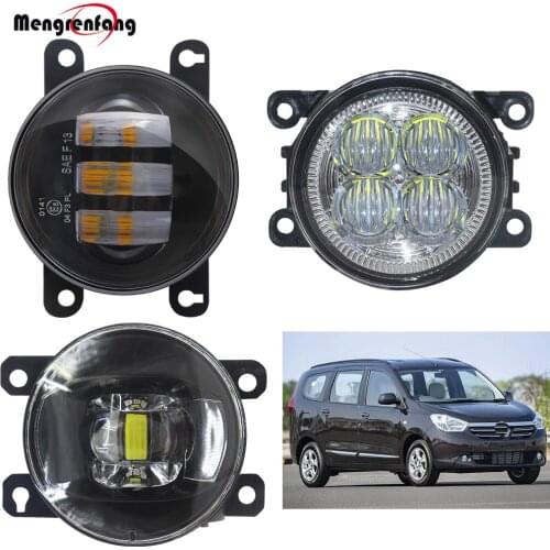 Car Front Bumper Fog Light Accessories H11 LED Fog Lamp Daytime Running Light DRL 12V For Renault Lodgy 2012-2018