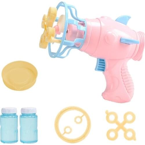 1Set Portable Fan Bubble Toy Bubble Blowing Maker with Light & Fan Interactive Outdoor Kit Beach Magical Fan Bubble Toy