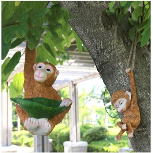 Outdoor Gardening Simulation Animal Accessories Resin Monkey Ornaments Villa Park Furnishings Crafts Courtyard Figurines Decor
