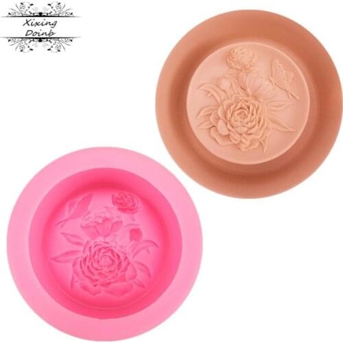 DIY flower shape hand-made soap mold flower soap cake baking accessories silicone cup cake mold