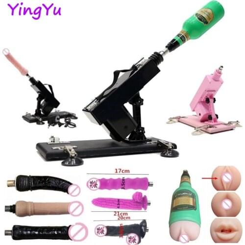 Sex Machine Automatic With 8 Dildo Attachments Female Masturbation Pumping Gun Sex Product Toy For Women Vibrator Machine