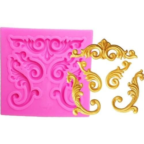 Lace pattern silicone mold fondant mold cake decorating tools vine chocolate gumpaste mold formas de silicone T1070