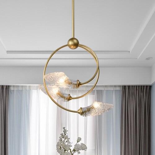 Modern restaurant creative crystal glass Pendant Lights simple bedroom warm romantic decoration lamp