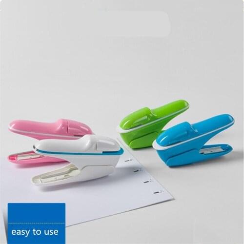Stapleless Stapler Colorful Office Binding Machine Stapler Papel Papelaria Papeterie staple-free stapler 8 sheets y