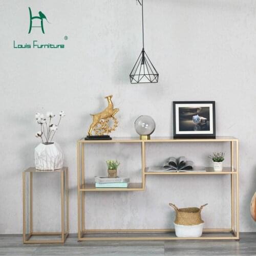 Louis Fashion Sofa Tables Nordic Minimalist Modern Porch Iron Art Multi-storey Rack Reception Exhibition Bookcase Narrow Shelf