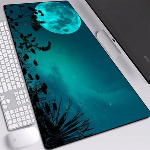 Super Big Moon View Printed Mats Anti-slip Good-quantity Rubber Keyboards Laptop DIY Pads Desk Mat 900x400mm 800x400mm