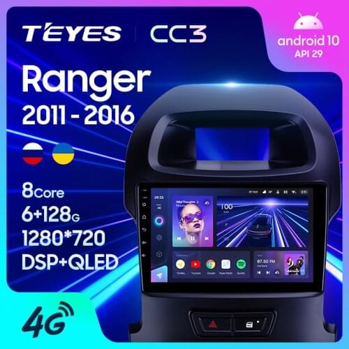 TEYES CC3 For Ford Ranger 2011 - 2016 Right hand driver Car Radio Multimedia Video Player Navigation stereo GPS Android 10 No 2din 2 din dvd