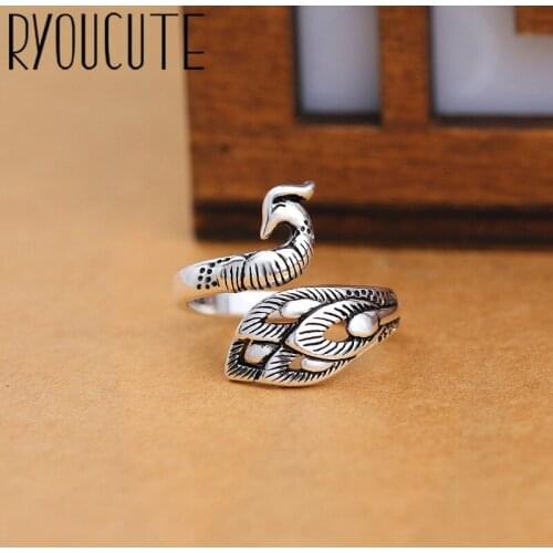 Bohemian Vintage Charm Peacock Ring For Women Men Vintage Boho Knuckle Party Rings Punk Jewelry Girls Gift