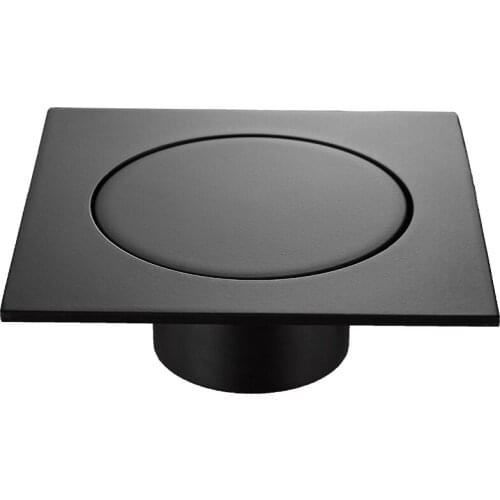 Pop Up Foot Floor Drain stainless stee/Brass Anti-odor Bath Drains Push Down Deodorization Square Matte Shower Room Cover Plug