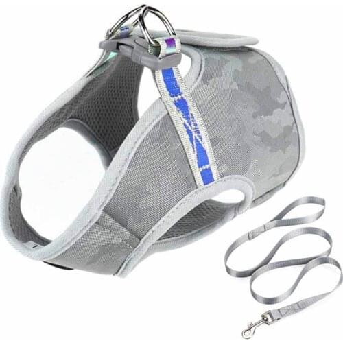 Highly Reflective Safety Dog Harness Collar And Leash For Puppy Small Dogs Chihuahua Teddy Cat Vest Pet Walking Leash Harnesses