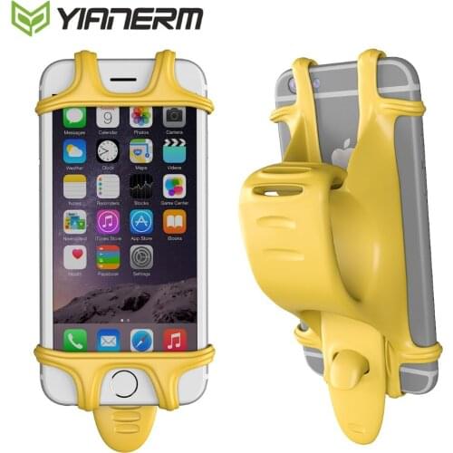 Yianerm Bike Phone Holder Silicone Band For Phone in Bicycle Motorcycle Handlebar Mount For iPhone,Samsung,Xiaomi,4-5.5 Inch