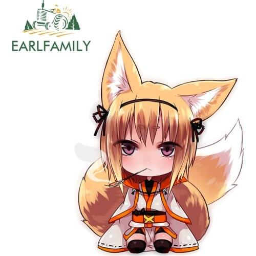 EARLFAMILY 13cm x 10cm Funny Car Stickers For Anime Girl Bumper Decal Waterproof Personality Air Conditioner Car Door Protector