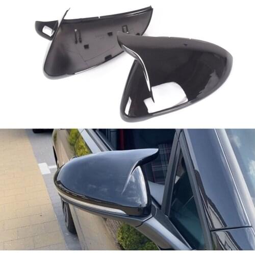 Rearview Mirror Cover Cap Carbon Fiber / Black for VW Golf VII MK7 GTI 2014 2015 2016 2017 2018 Touran
