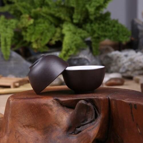 1pcs Zisha Kungfu Tea Set Purple Sand Zhu Mupin Cup Hand madeTea Cup Ceramic Cup purple Tea Cup