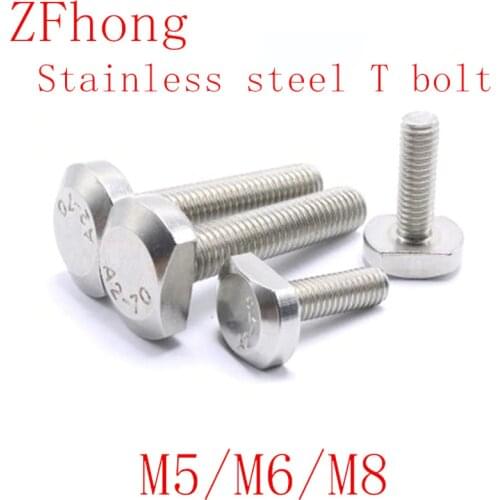 2-5pcs M5 M6 M8 Bolts for T-Slot GB37 stainless steel T bolt T screw Square bolts T-head screw chute T-bolt