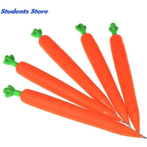 2pcs/lot Kawaii Automatic Pencils Carrot Mechanical Pencils Silicone For Kids Girls Gifts Cute Korean Stationery Material