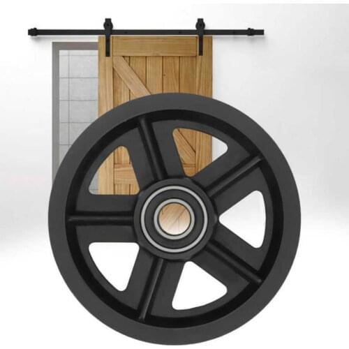 2Pcs Barn Door Pulleys for Cabinet Window American Sliding Door Runner Hanging Rail Hardware Roller Sliding Wood