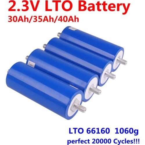 36pcs 20000 cycles LTO 2.3v 30ah 35ah 40ah 66160 lithium titanium oxide battery for e-bike automobiles buses railroad cars