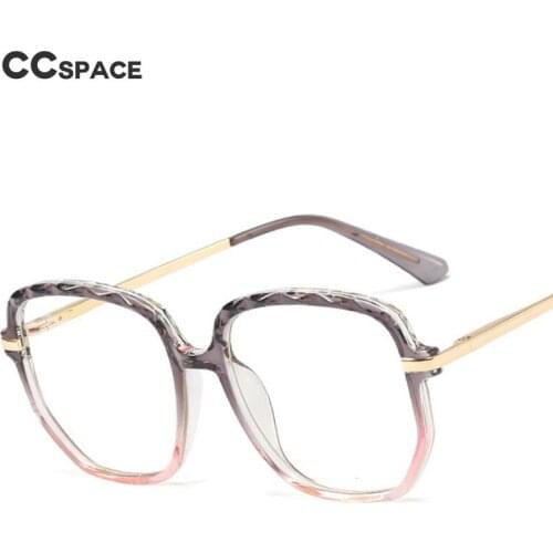 48259 Plastic Titanium Anti Blue Glasses Frames Big Frame Women Optical Fashion Computer Glasses