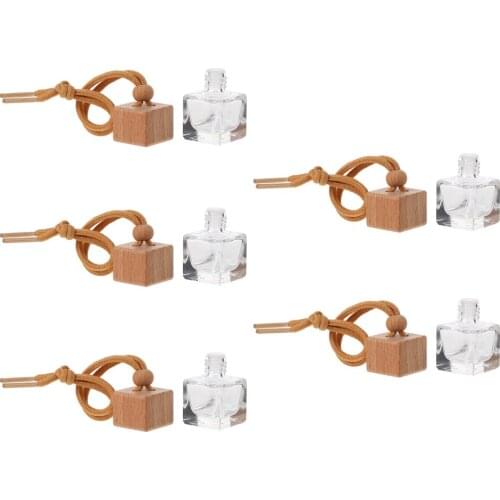 5Pcs Refillable Car Hanging Empty Perfume Bottle Car Hanging Aromatherapy Bottle