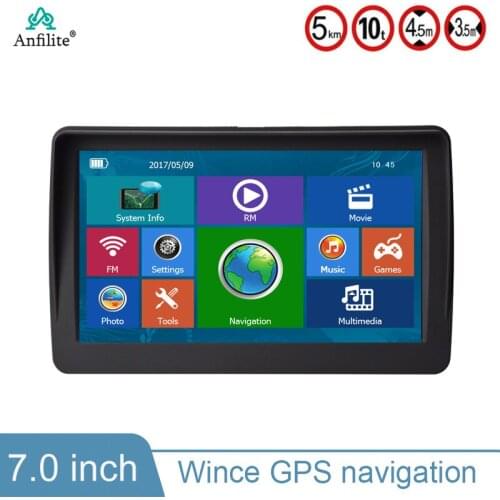 Anfilite 7 inch Car GPS Navigation 128m+4g FM late Europe Map Free Upgrade satellite Automobile/Truck Gps Navigators