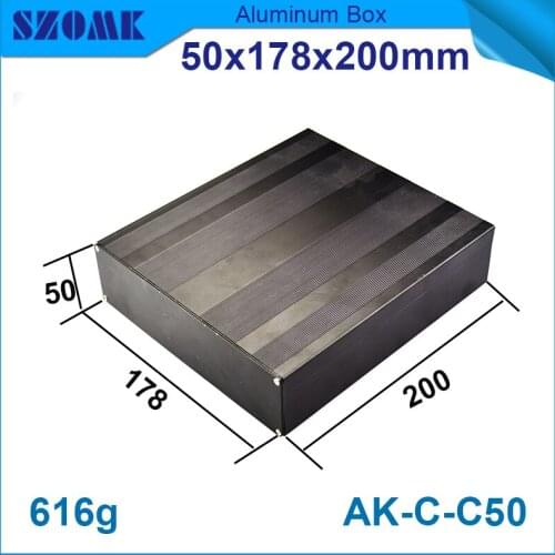 1 piece Black color aluminum anodizing junction housing case for electronics plastic project box 150mm