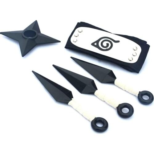 Anime Ninja Uzumaki Hatake Kakashi Akatsuki Kunai Shuriken Handbank Kunai Anime Cosplay Weapon Ninja Props Cartoon Collection
