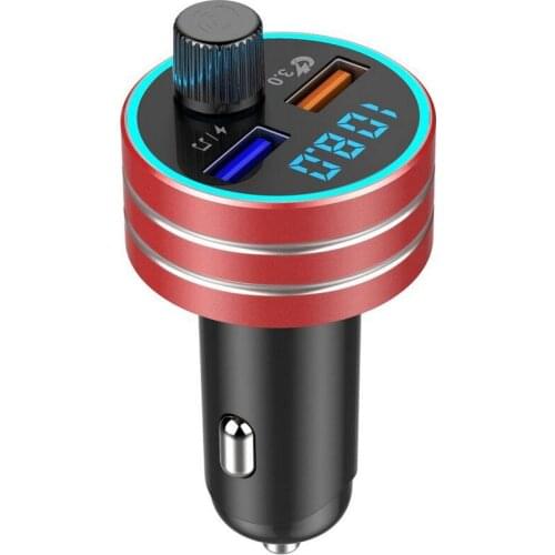 Bluetooth 5.0 FM Transmitter 3.0 Dual USB Mobile Car Phone Charger USB Car Charger Quick Charge with HandFree MP3