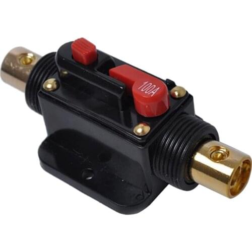 12V Car Audio Circuit Breaker Inline Fuse Fits 4-8 Gauge Wire 100A Car Accessories