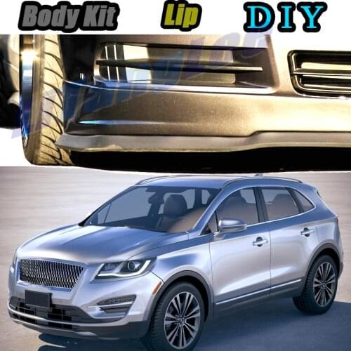 Car Bumper Lip Front Spoiler Skirt Deflector For Lincoln MKC 2014 ~2019 Tune Car Modified Body Kit VIP Hella Flush Lips