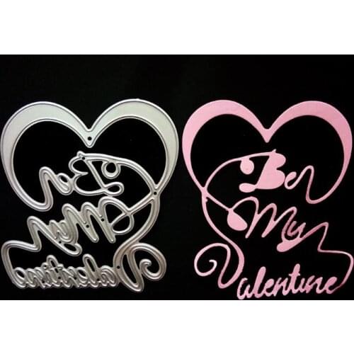 Be My Valentine Love Letters Metal Cutting Dies for Scrapbooking DIY Album Cards Decoration Embossing Folder Stencils Template