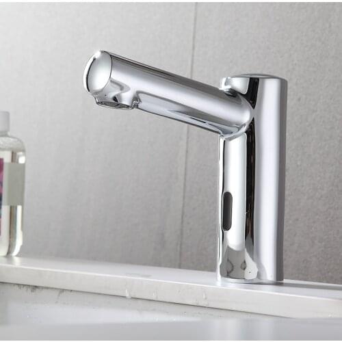 Hands Free Infrared Water Tap Hands Touchless Cold Inductive Electric Basin Faucet Bathroom Automatic Sink cold only Sensor Tap