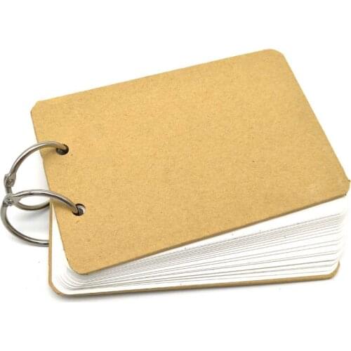 10pcs/set 2 Rings Kraft Paper Notepad Yellow Cardboard Notebook Loose Leaf 80 Sheets Recycle Paper Memo Pads Note Pads Refilled