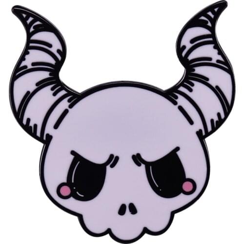 Satan Bull Head Brooch Let this spooky cute Baphomet style mon-ster accompany you