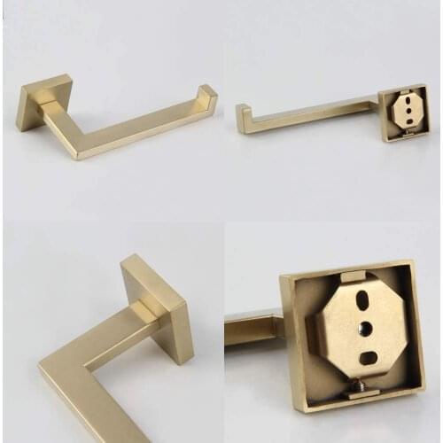 SUS 304 Stainless Steel Bathroom Toilet Paper Holder Tissue Roll Holder Wall Mount Brushed PVD