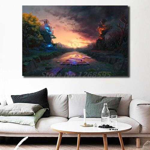 Dota 2 Radiant And Dire Wall Art Canvas Posters Prints Painting Wall Pictures For Modern Office Living Room Home Decor Artwork