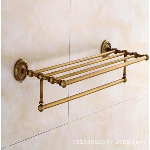 European style simple copper antique towel rack towel rack bathroom hardware accessories copper towel rack towel rack 2